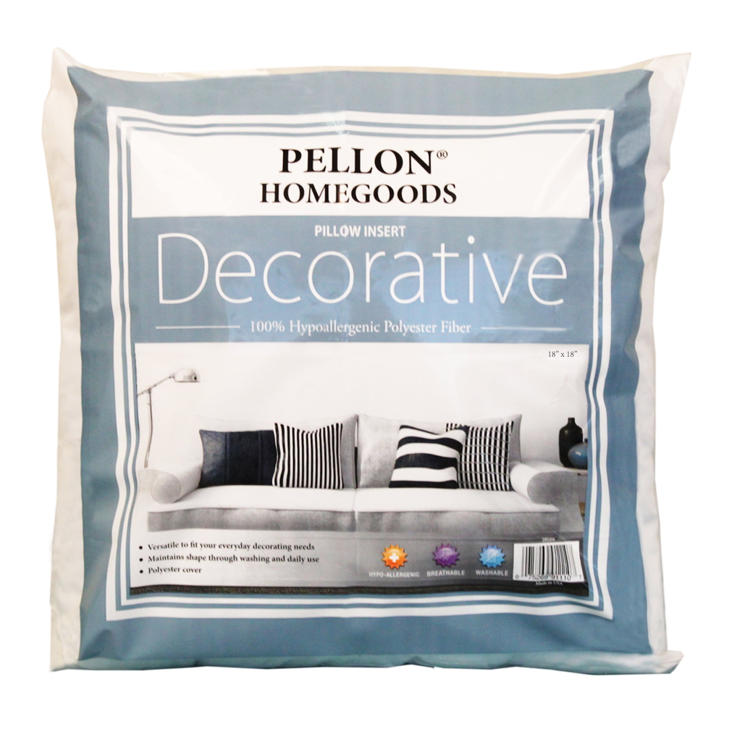 Pellon Homegoods Decorative Pillow Inserts , 18 x 18 - Set of 2