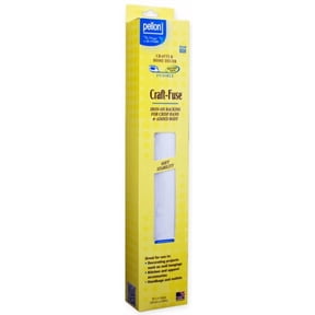 Pellon 808PKG Craft-Fuse Iron-On Stabilizer, White, Non-Woven, 100% Polyester, Fusible Stabilizer, Sewing Machine Safe; For Crafts, Home Decor, Handbags, Apparel, and Accessories, 15" x 4 Yards