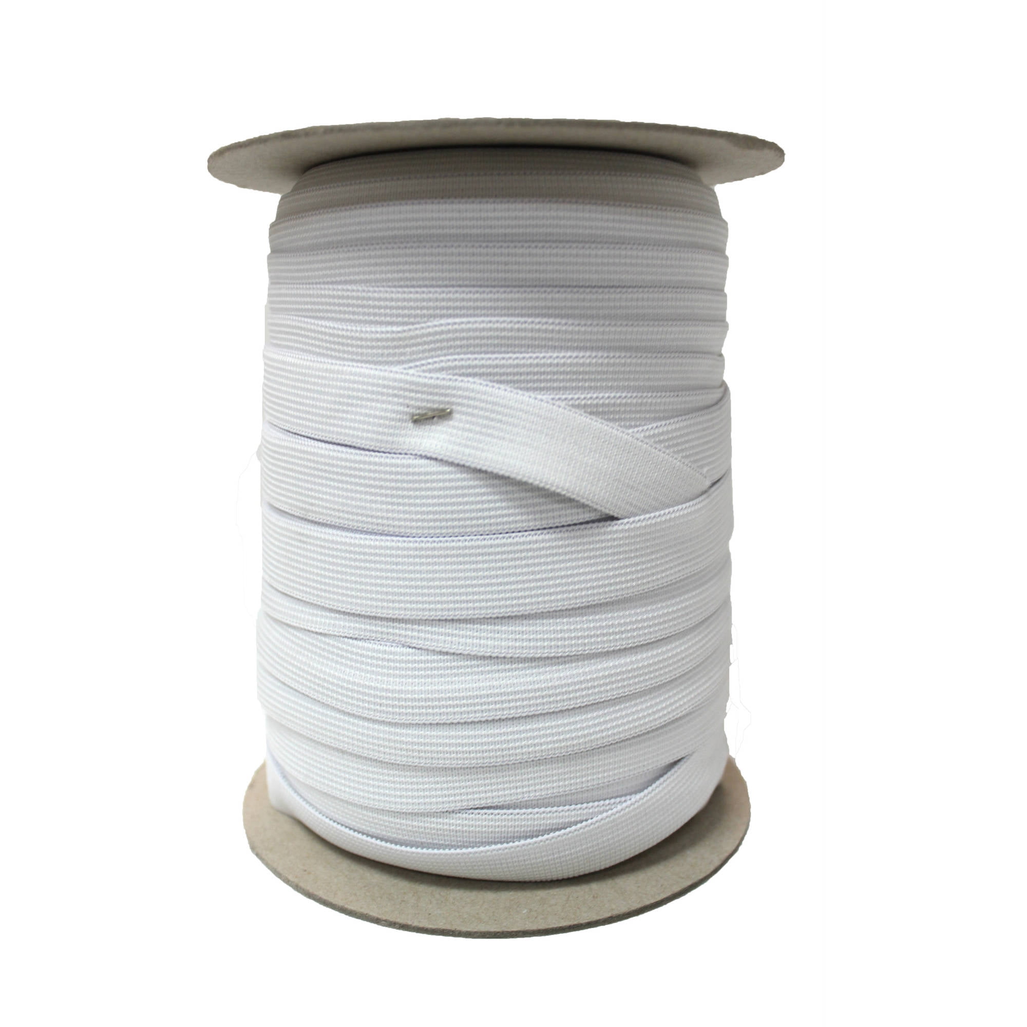 3/8 Inch White Elastic Cord for Sewing, 1 Yard, 8mm Wide, Stretchy El