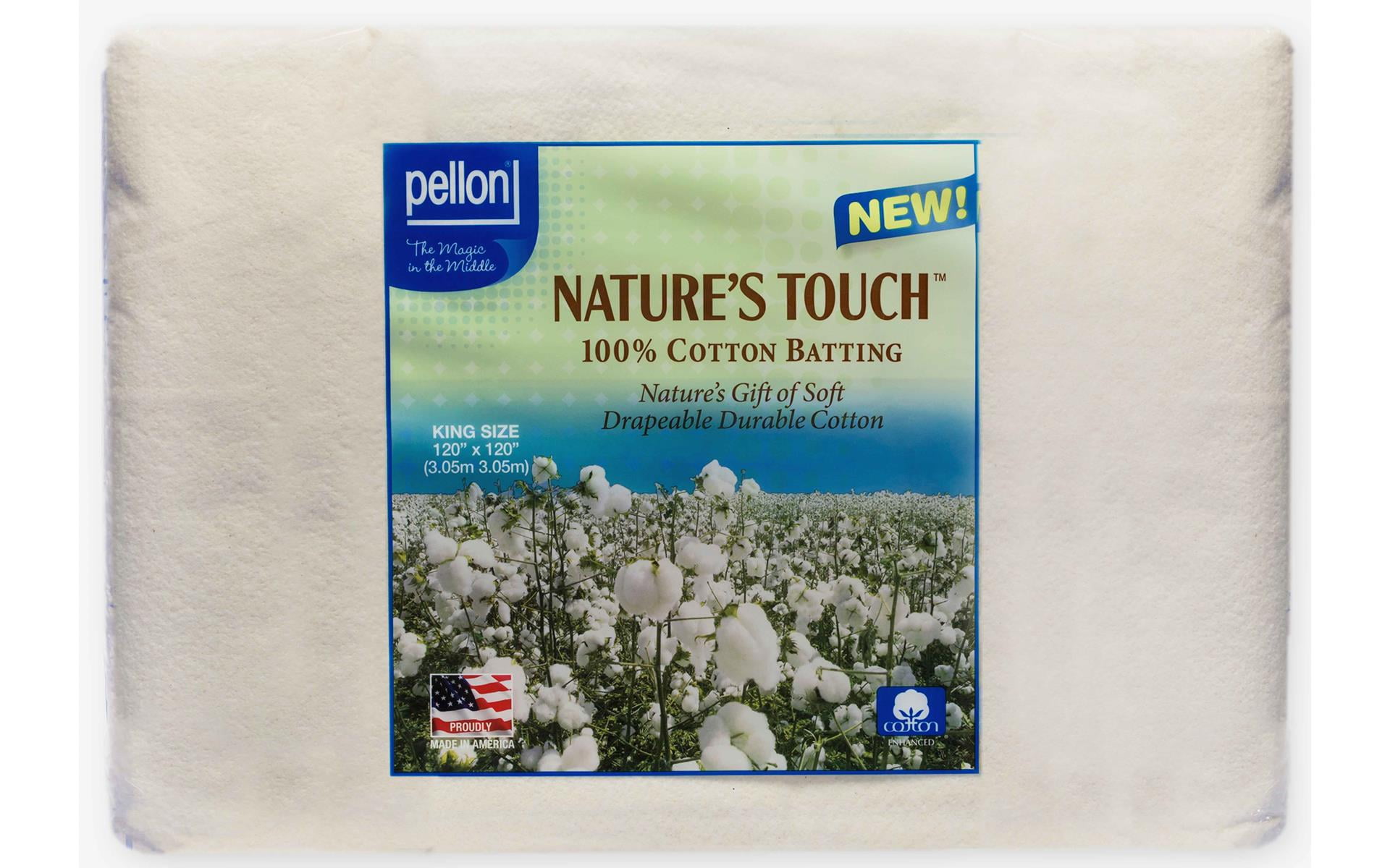 Pellon Nature's Touch Cotton Batting - Queen Size 90 x 108