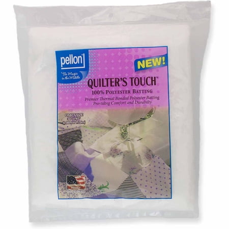 Pellon Polyester Quilting Batting, White. 34" x 45" Precut Package. Craft Size.