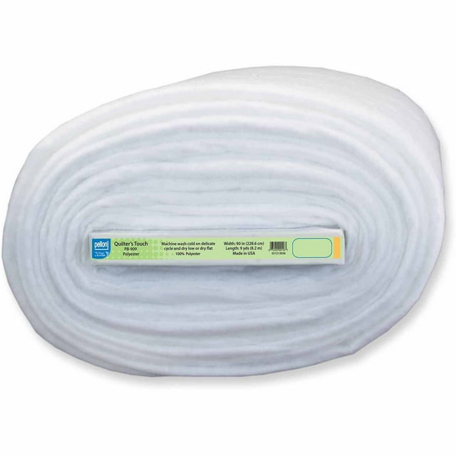 Pellon Polyester Quilting Batting, White. 90" x 9 Yards by the Bolt