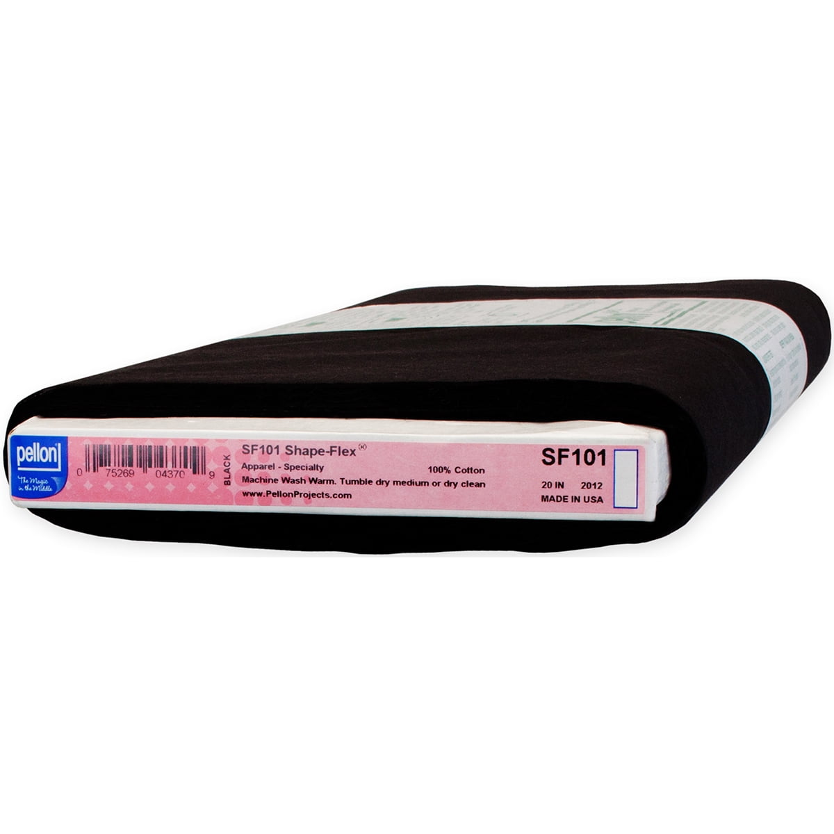 Pellon SF101 Fabric Interfacing, Black 20" x 25 Yards by the Bolt