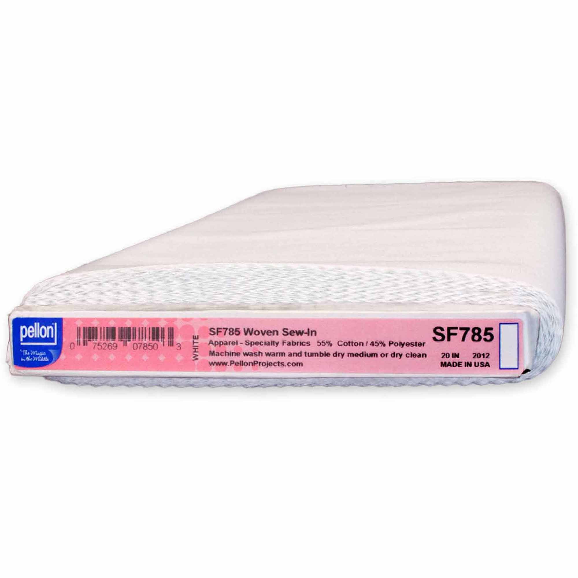Pellon SF785 Woven Sew-in Fabric, White 20" x 10 Yards by the Bolt