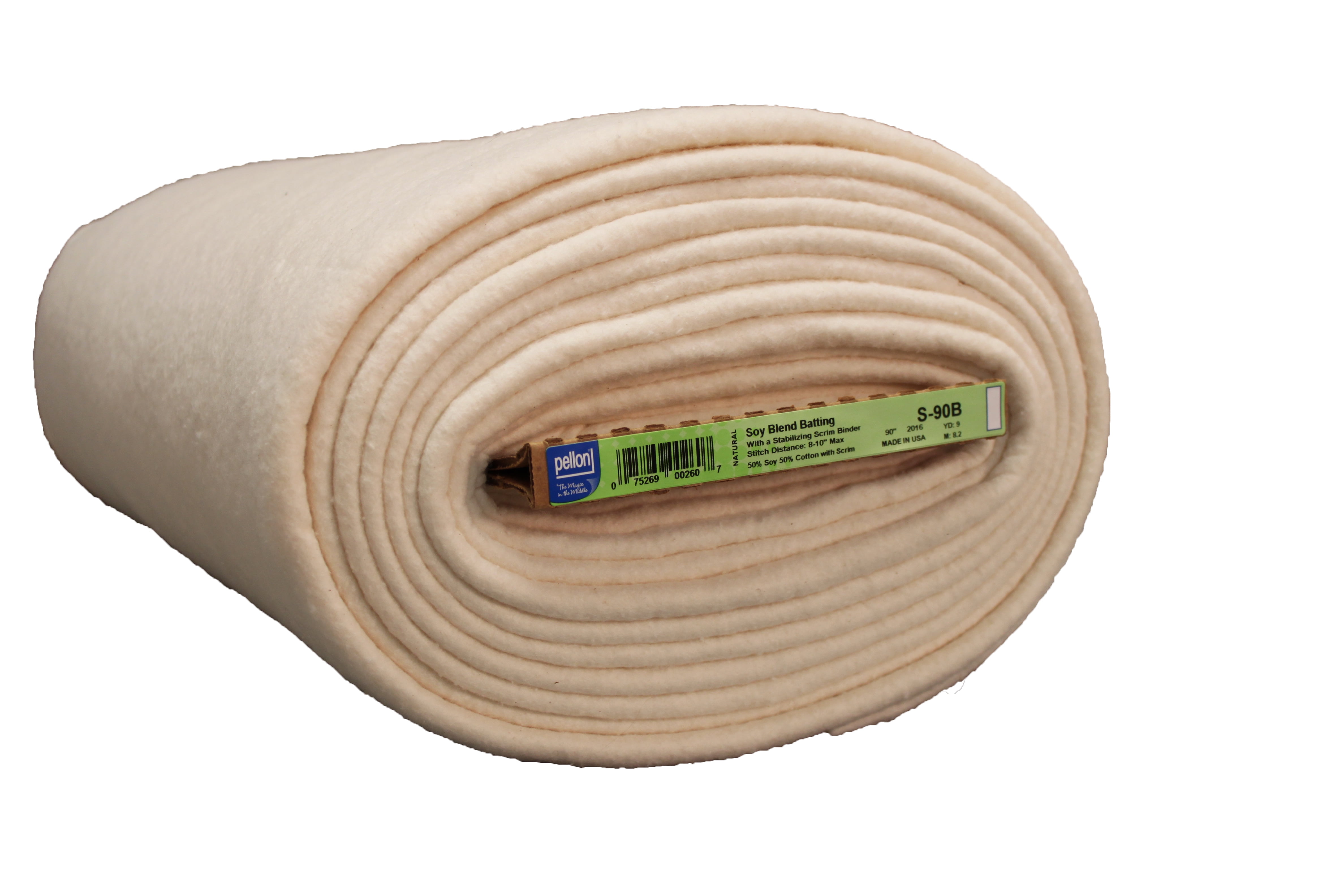 Pellon Soy Blend Quilting Batting, off-White. 90" x 9 Yards by the Bolt
