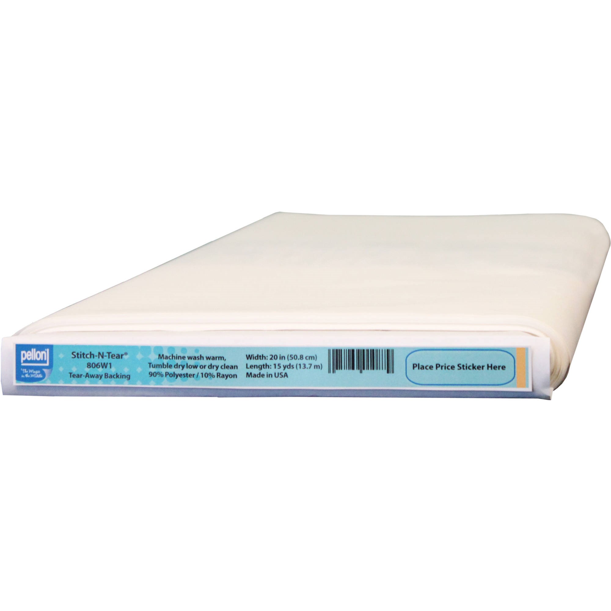 Pellon Stitch-N-Tear Fabric Stabilizer, White 20" x 15 Yards by the Bolt - 1 Pack - image 1 of 5