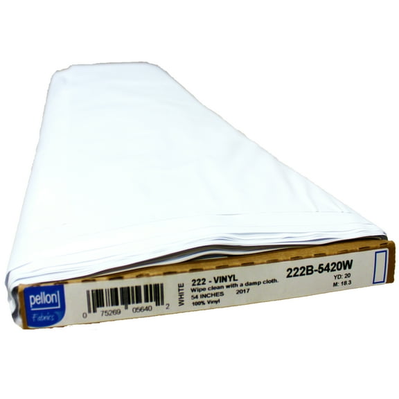Pellon Vinyl Craft Fabric, White 54" x 20 Yards by the Bolt