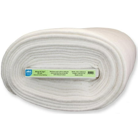 Pellon Wrap-N-Zap Natural Cotton Batting 90" Fabric By the Yard (WZ-909)