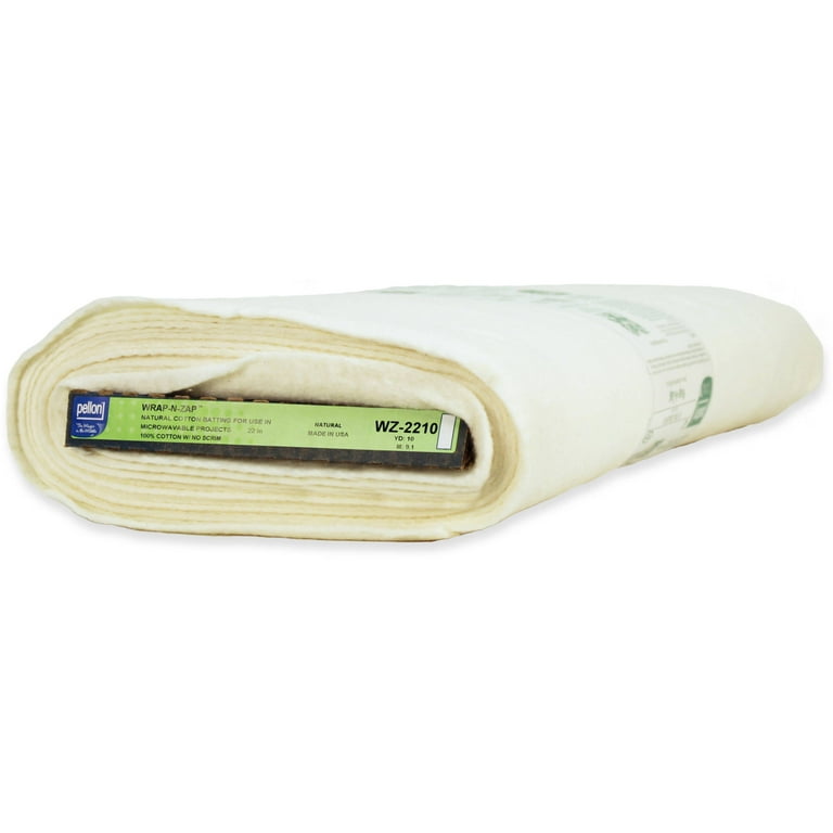 eQuilter Wrap-N-Zap Microwavable Batting - 100% Cotton - 22 Wide
