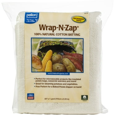 Pellon Wrap-N-Zap Quilting Batting, off-White 45" x 36" Precut Package