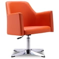 thumbnail image 1 of Manhattan Comfort Pelo Faux Leather Height Adjustable Accent Chair in Orange, 1 of 7