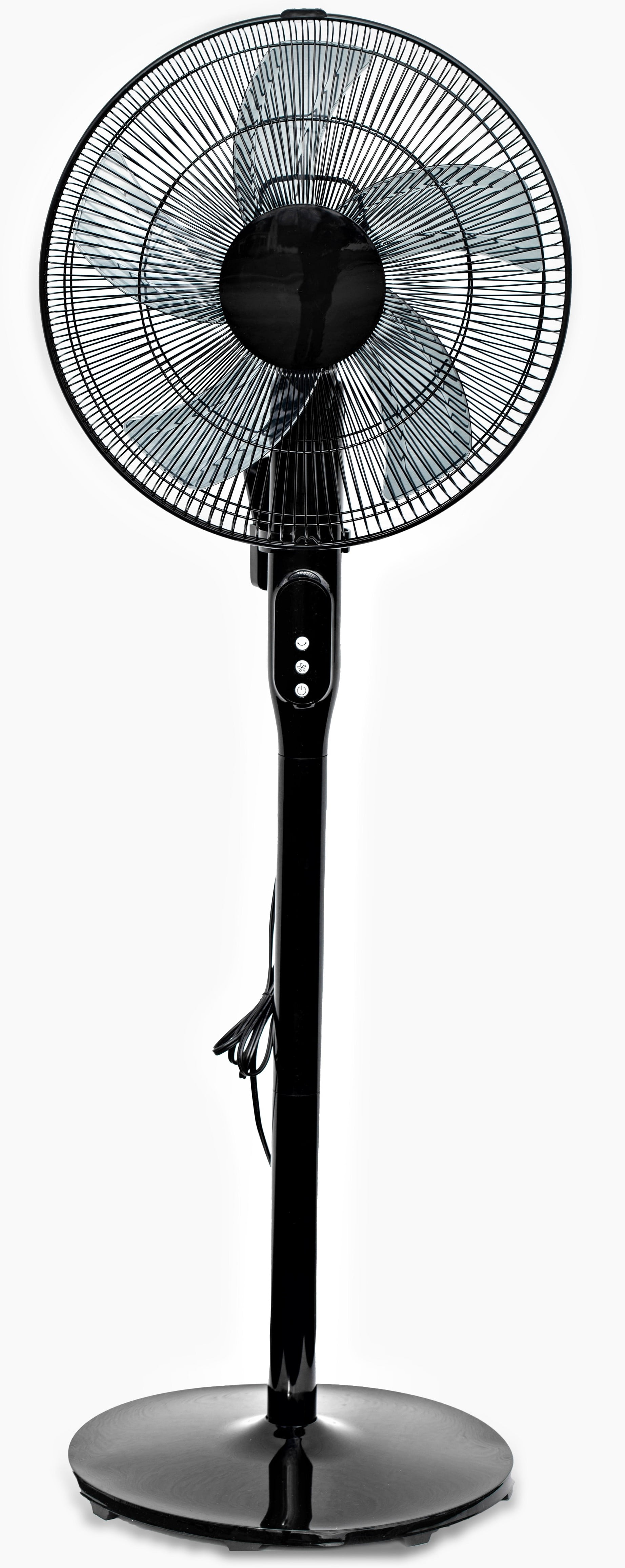 16 Pedestal Fan with 4 Fan Modes and Remote Control - Black