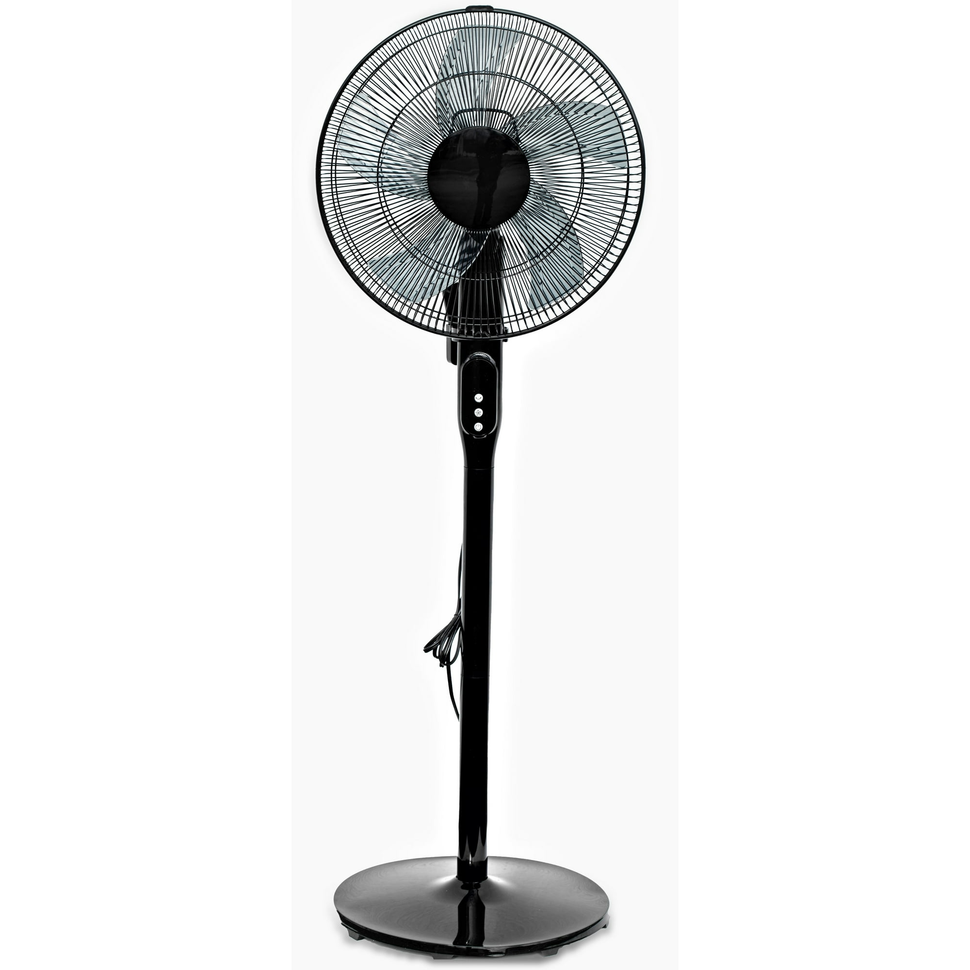 Pelonis 16 12-Speed Adjustable Height Quiet Pedestal Fan with Digital  Display u0026 Remote Control, Black - Walmart.com
