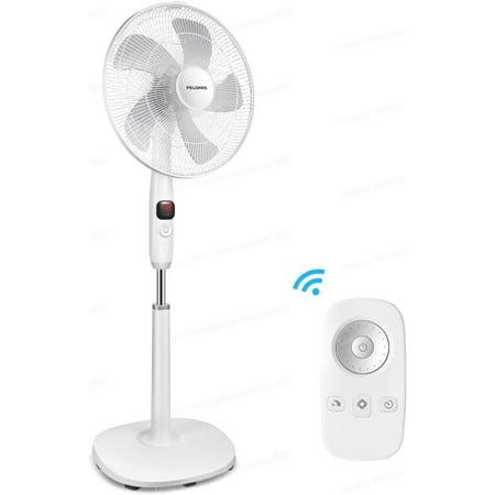 Pelonis 16" 12-Speed Oscillating Pedestal Fan, Ultra Quiet, Remote