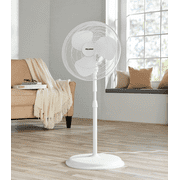 Pelonis 16" 3-Speed Oscillating, Adjustable Pedestal Fan, FS40-19MW, New, White