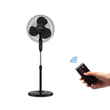 Pelonis 16" 3-Speed Oscillating Fan & Remote, FS40-16JRB, Black