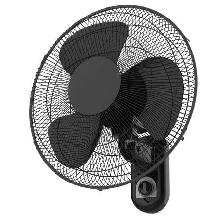 Pelonis 16" 3-Speed Oscillating Wall Mount Fan, FW40-F3B, New, Black