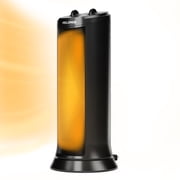 Pelonis 17 Tower Heater, Ceramic, Oscillating, Portable with Carry Handle, 1,500 Watts, Black
