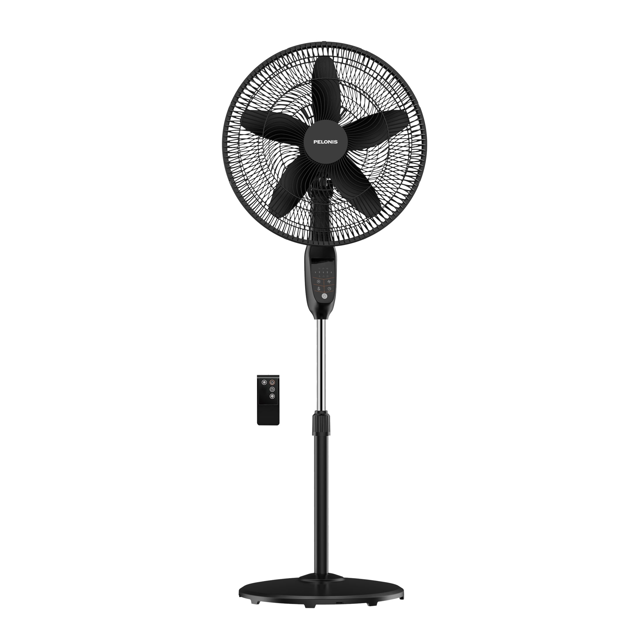 Pelonis 18" 5-Speed High Velocity 5 Blade Pedestal Fan, PSFS18R5BB, New, Black