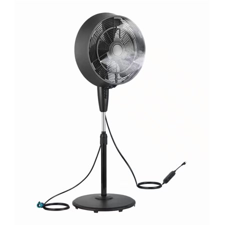 Pelonis 18 in. 3 Speed Misting Fan in Black