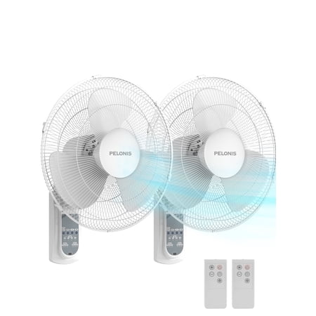 Pelonis 3-Speed Adjustable Tilt Household Wall Mounted fan