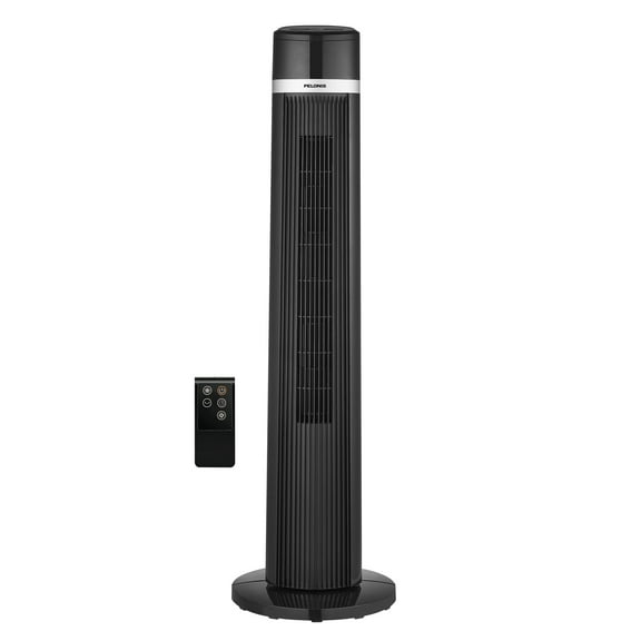 Pelonis 40-inch Tall Oscillating Tower Fan with Remote, Black