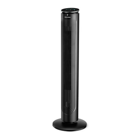 Pelonis 42" Tower Fan, 5 Speed, Auto Temp Adjust, 60° Oscillation, Remote Control, Black