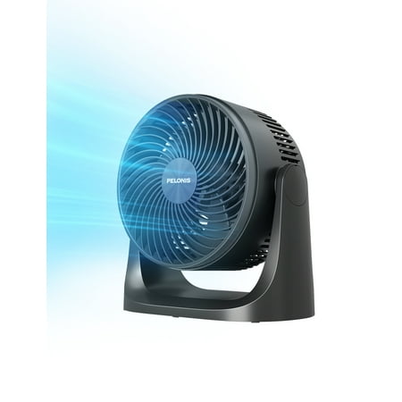 Pelonis 7" Vortex Portable Air Circulator with 100° Tilting Fan Head, PSFT07M3TBB, New, Black