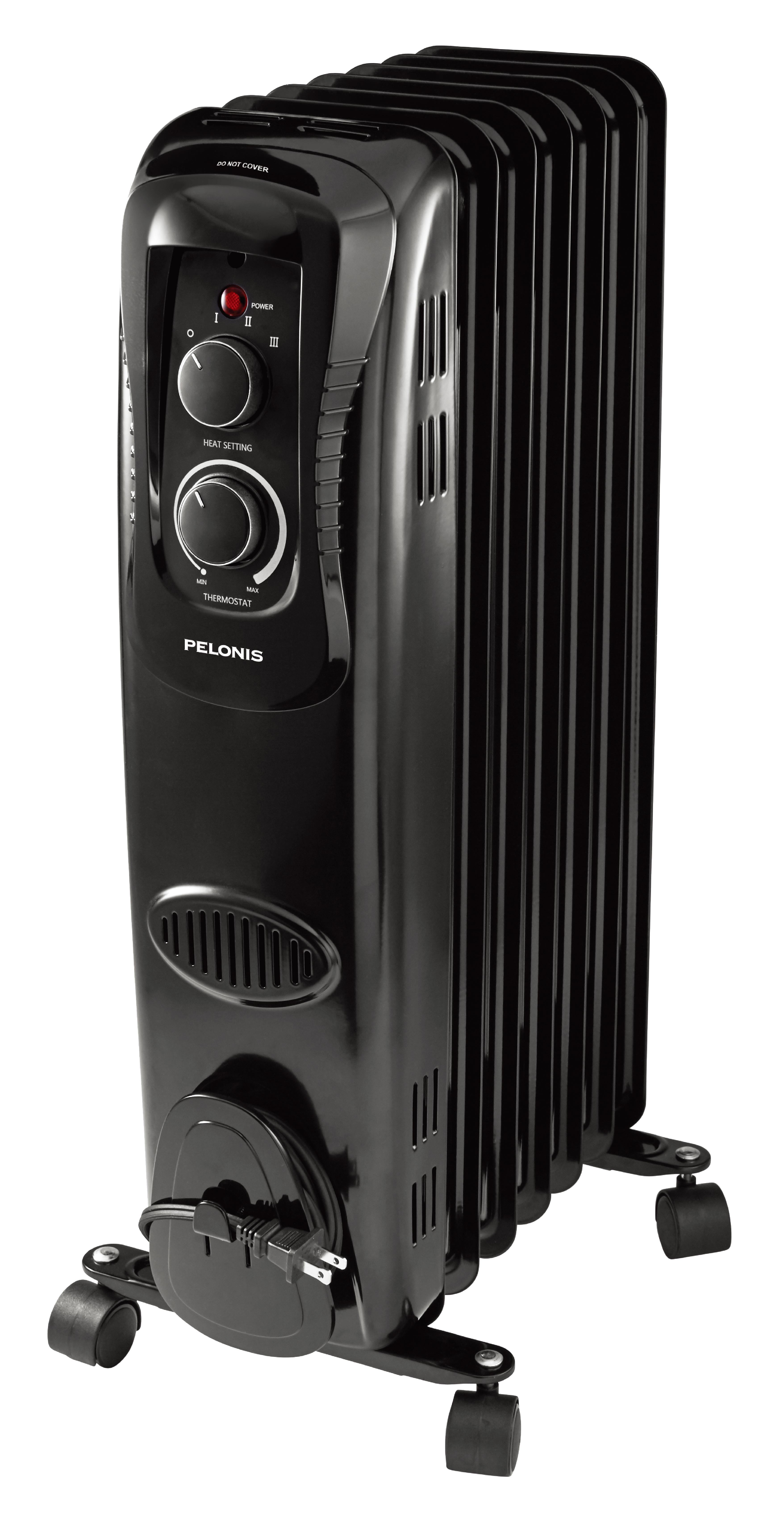Pelonis Electric Oil-Filled Radiant Heater with Adjustable Thermostat,  HO-17LA1B, Black - Walmart.com