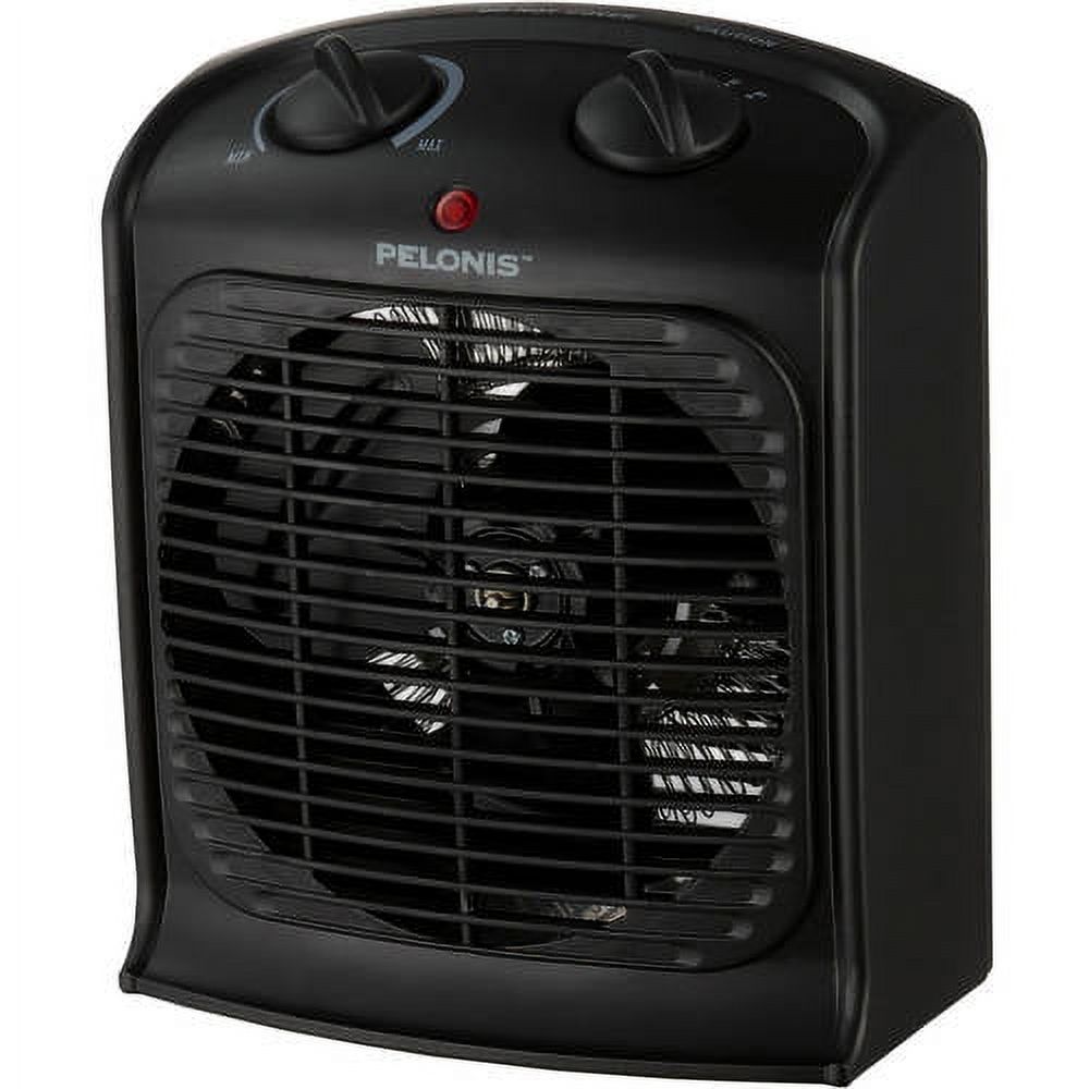 Pelonis Fan-Forced Heater with Thermostat, 120V, Indoor, Black, HF-0020T - image 1 of 2
