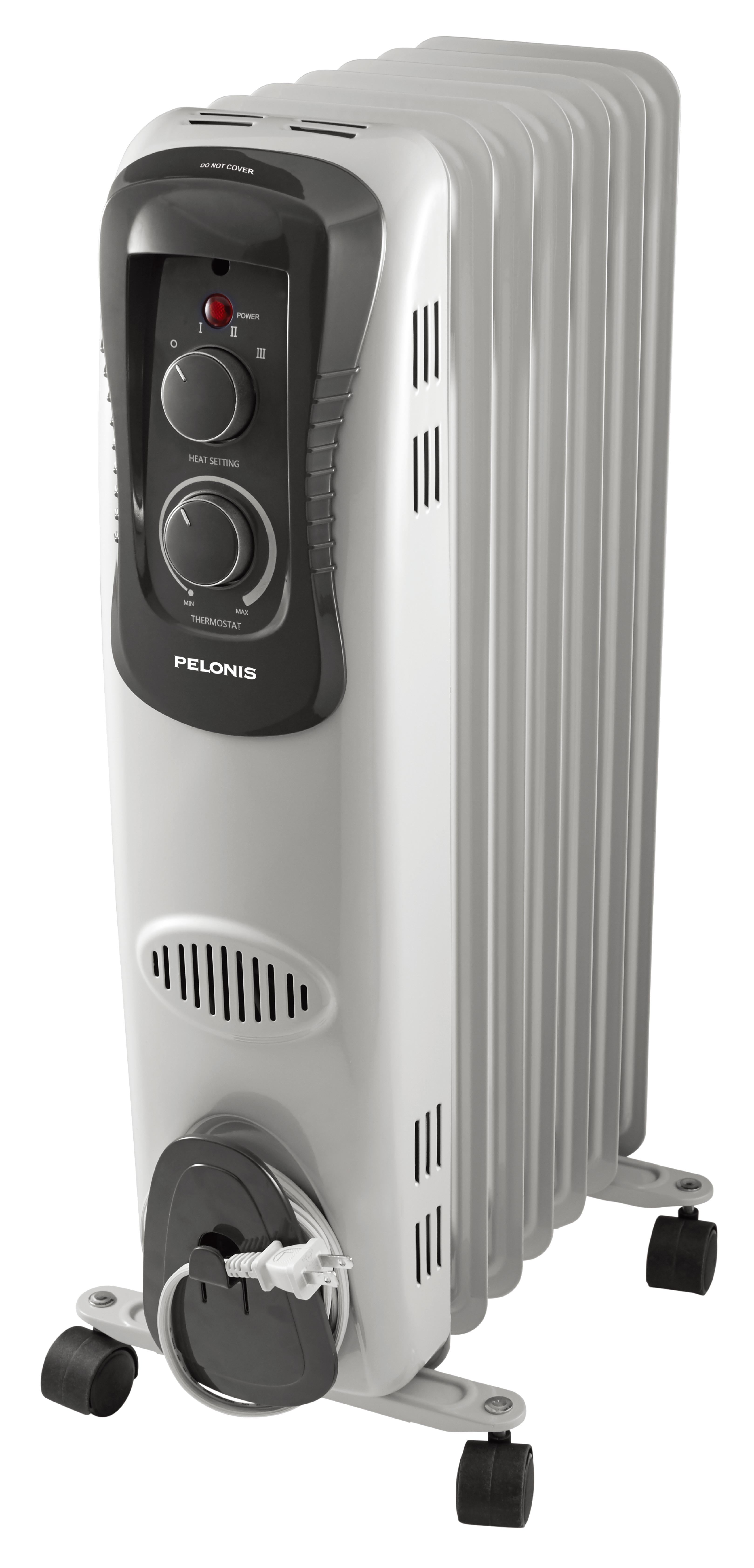 Pelonis Oil Filled Electric Radiant Space Heater HO 17LA1W White