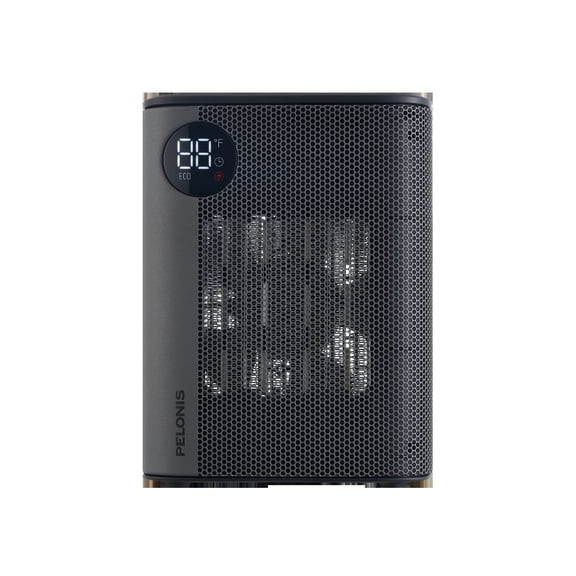 Pelonis PSHC09D2SB Desktop Digital Ceramic Heater with Digital Thermostat and Remote Control, Black