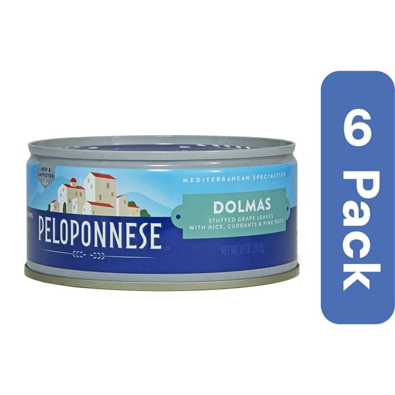 Peloponnese Grape Leaves Dolmas Stuffed 10 oz (Pack Of 6)
