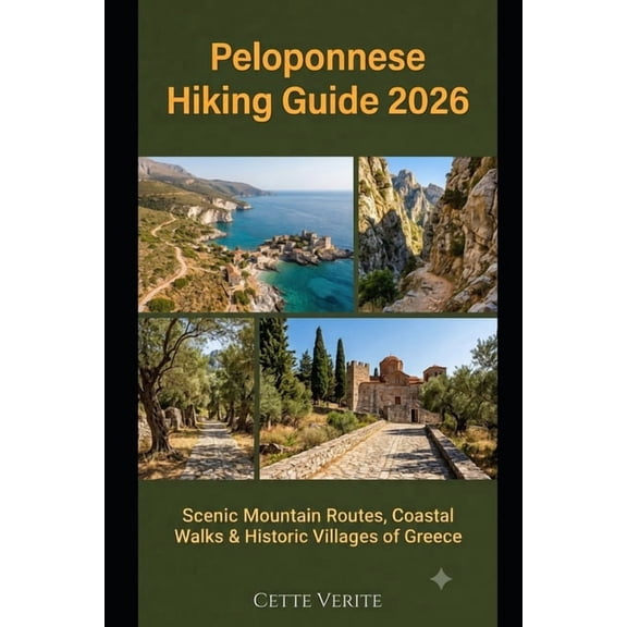 Peloponnese Hiking Guide 2026: Scenic Mountain Routes, Coastal Walks & Historic Villages of Greece, (Paperback)