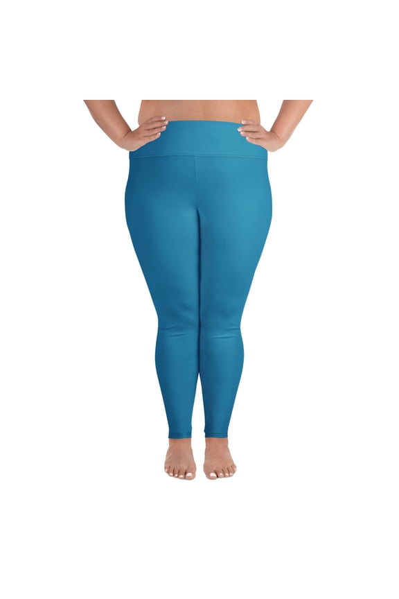 Pelorous, Blue Plus Size Leggings, Blue Leggings for Plus Size, Big Size Blue Leggings, Blue Leggings for Big Women