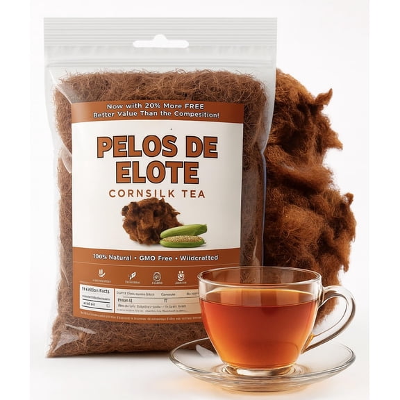 Pelos de Elote (Cornsilk) Herbal Tea - Premium Barbas de Elote | 100% All-Natural Loose Leaf| Non-GMO Mexican Herbal Tea Wildcrafted. IMPORTED FROM MEXICO (1Lb)
