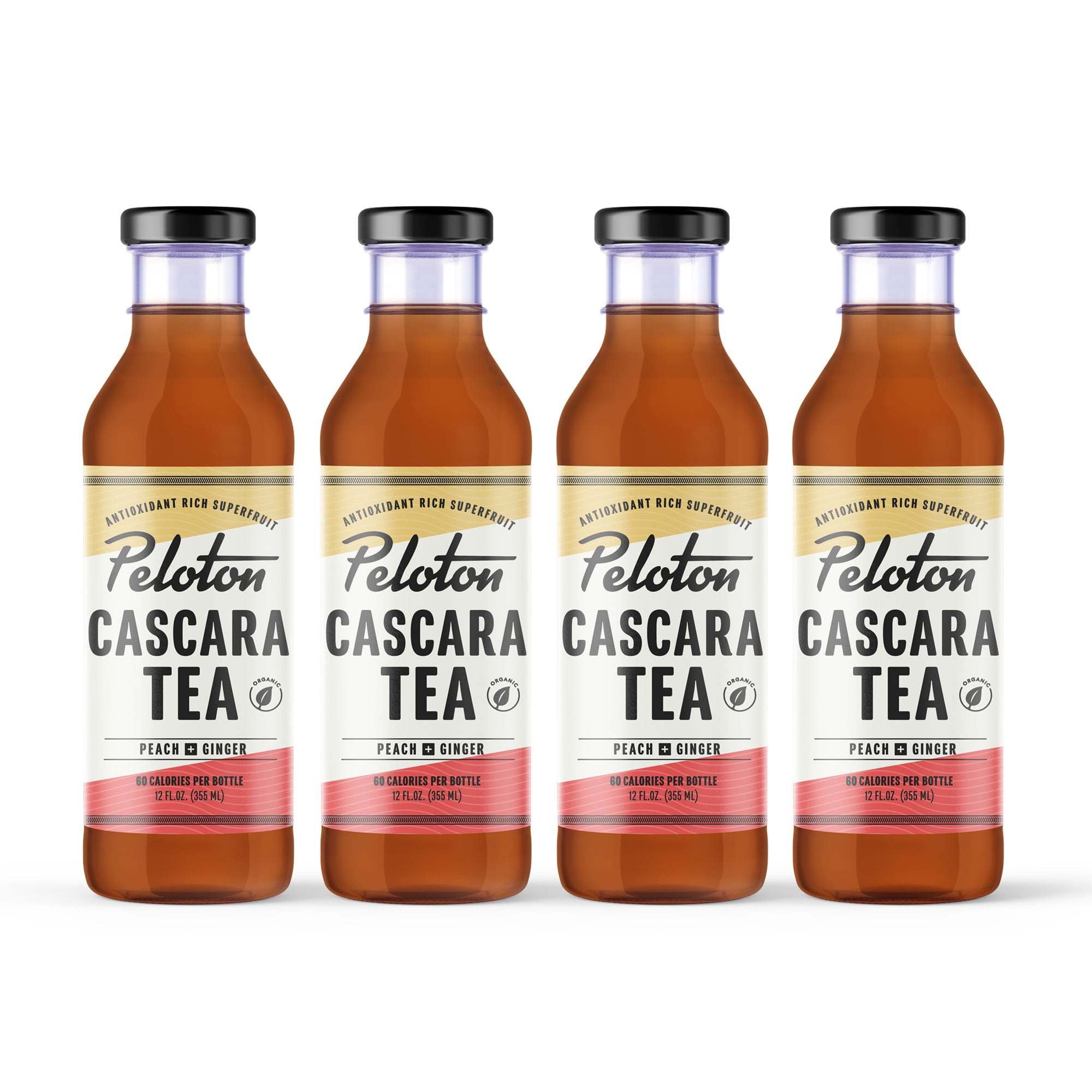 Peloton Cascara Tea, 4 pack, Peach + Ginger