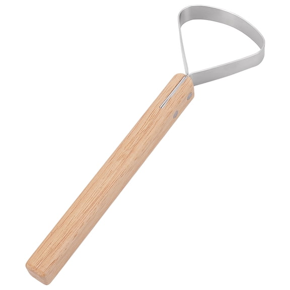 Pelt Scraper Fleshing Tool for Hides Leather Making Tools Stainless Steel Scraper with Wood Handle Scraper Flesher Tanning for Taxidermy Skinning Fur