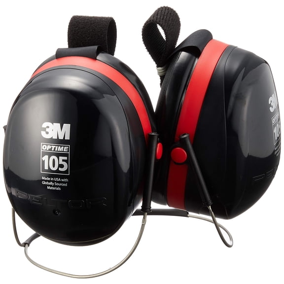 Peltor H10B Earmuff, Behind-The-Head, Black - OS