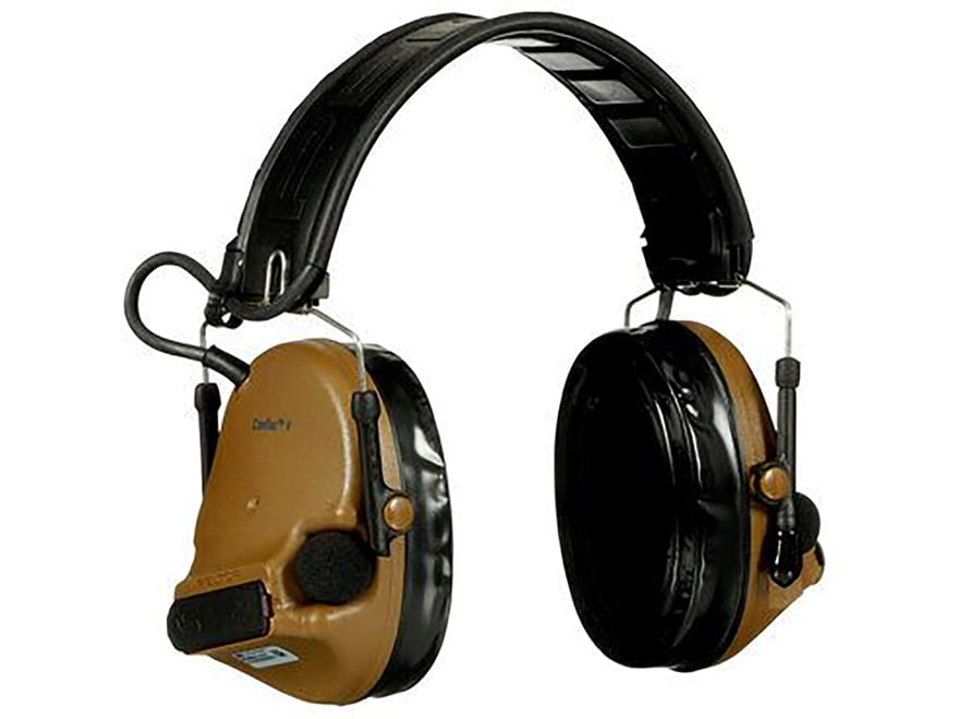 Peltor ComTac V Hearing Defender Electronic Ear Muffs Coyote Brown