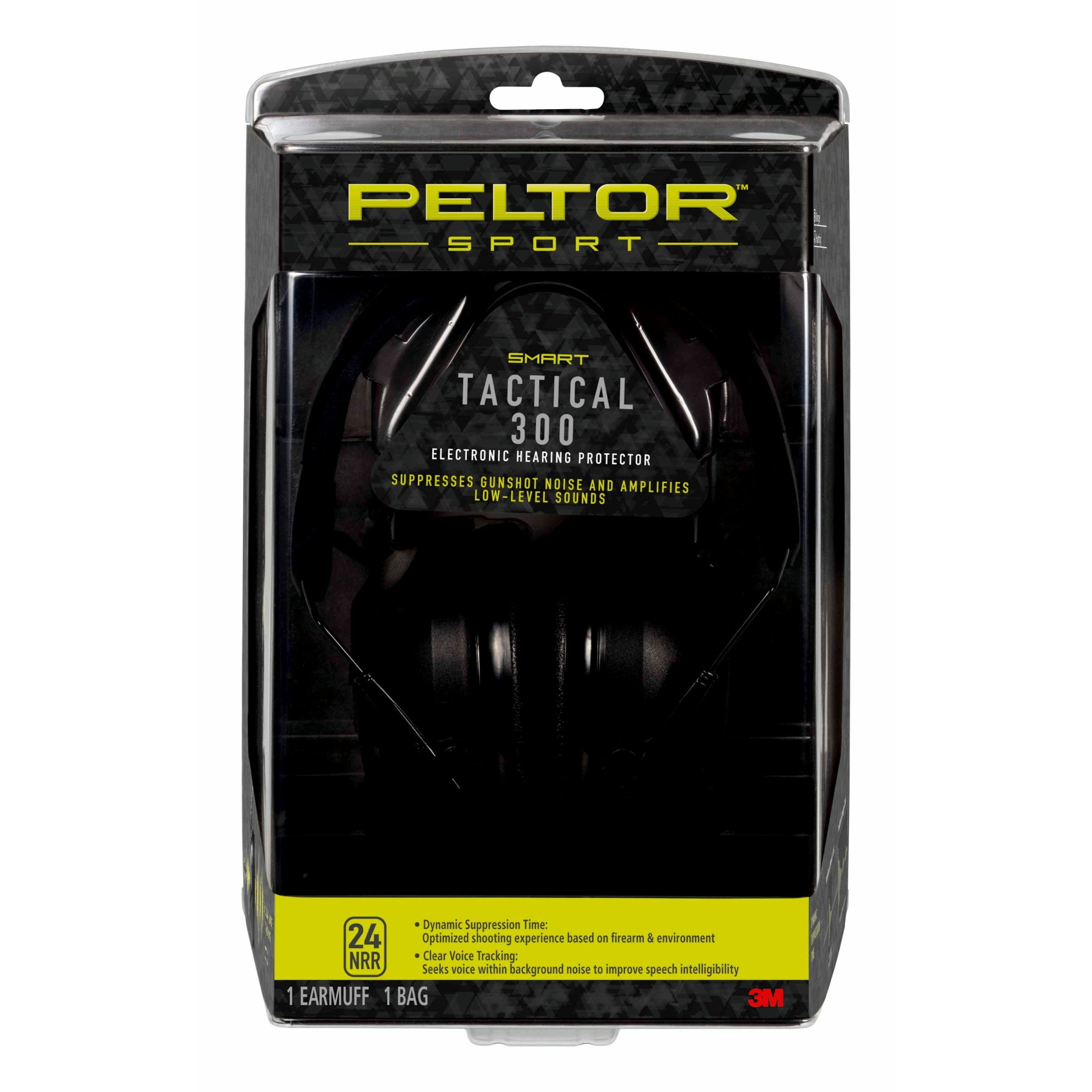 3M Peltor Sport Tactical 300 Hunting Shooting Earmuffs, NRR 24 dB