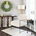 thumbnail image 1 of Pelut Accent Chair White Accent Chair, Modern Style, Armrest support, Plywood, Indoor Living, 1 of 10