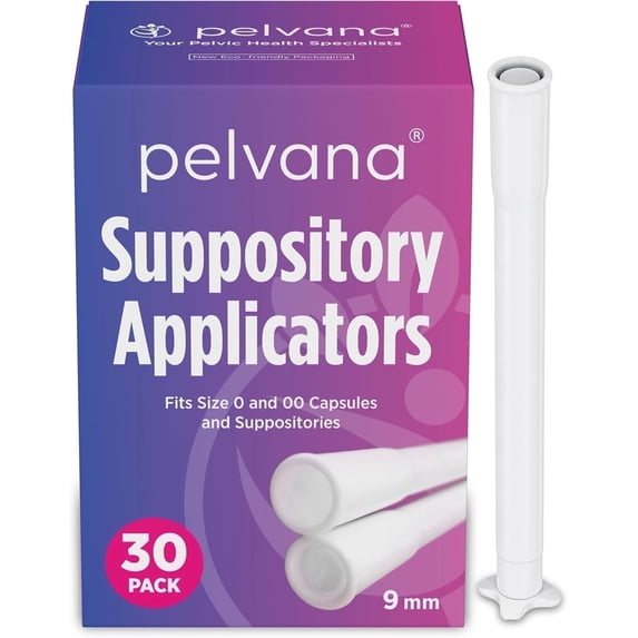 Pelvana Vaginal Suppository Applicators, 30 Sterile, Easy-Grip Handle ...
