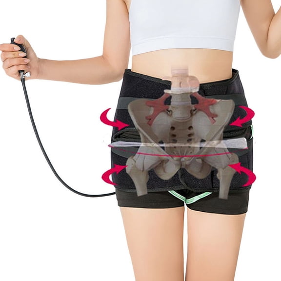 Pelvic Correction Belt Inflatable Postpartum Hip Tightening Band - Adjustable Pelvic Support Binder for Pregnancy Recovery & Sacroiliac Pain Relief