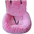 thumbnail image 1 of Car Seat Dog Bed with Safety Straps, Fluffy Safety Car Seat for Travel with Thick Cushion for All Cars, Removable and Easy to Clean (F,60*60cm), 1 of 4