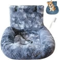 thumbnail image 1 of Pelzbarn Car Seat- Dog Car Bed with Safety Straps, Furry Safety CarSeats for Small & Medium & Large Dogs, Detachable and Easy to Clean, Pets Bed for Travel for All Vehicles, 1 of 7