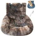 thumbnail image 1 of Pelzbarn Car Seat- Dog Car Bed with Safety Straps, Furry Safety CarSeats for Small & Medium & Large Dogs, Detachable and Easy to Clean, Pets Bed for Travel for All Vehicles, 1 of 7