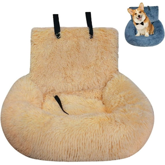 Pelzbarn Car Seat,Pelzbarn Car Seat Dog, Fluffy Safety Car Seat for Large Small Dogs,Removable and Easy to Clean,Pets Bed for Travel with Thick Cushion for All Cars