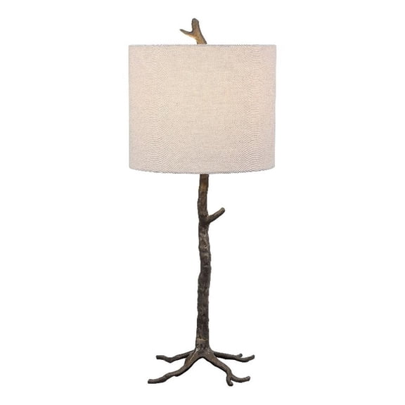 Pemberley Row Cast Iron Bronze Table Lamp Round Contemporary 30"