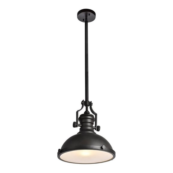 Pemberly Row 1-Light Transitional Metal Pendant in Oil Rubbed Bronze